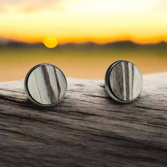 Ohrstecker aus Maserbirke "Sonnenuntergang"  212901